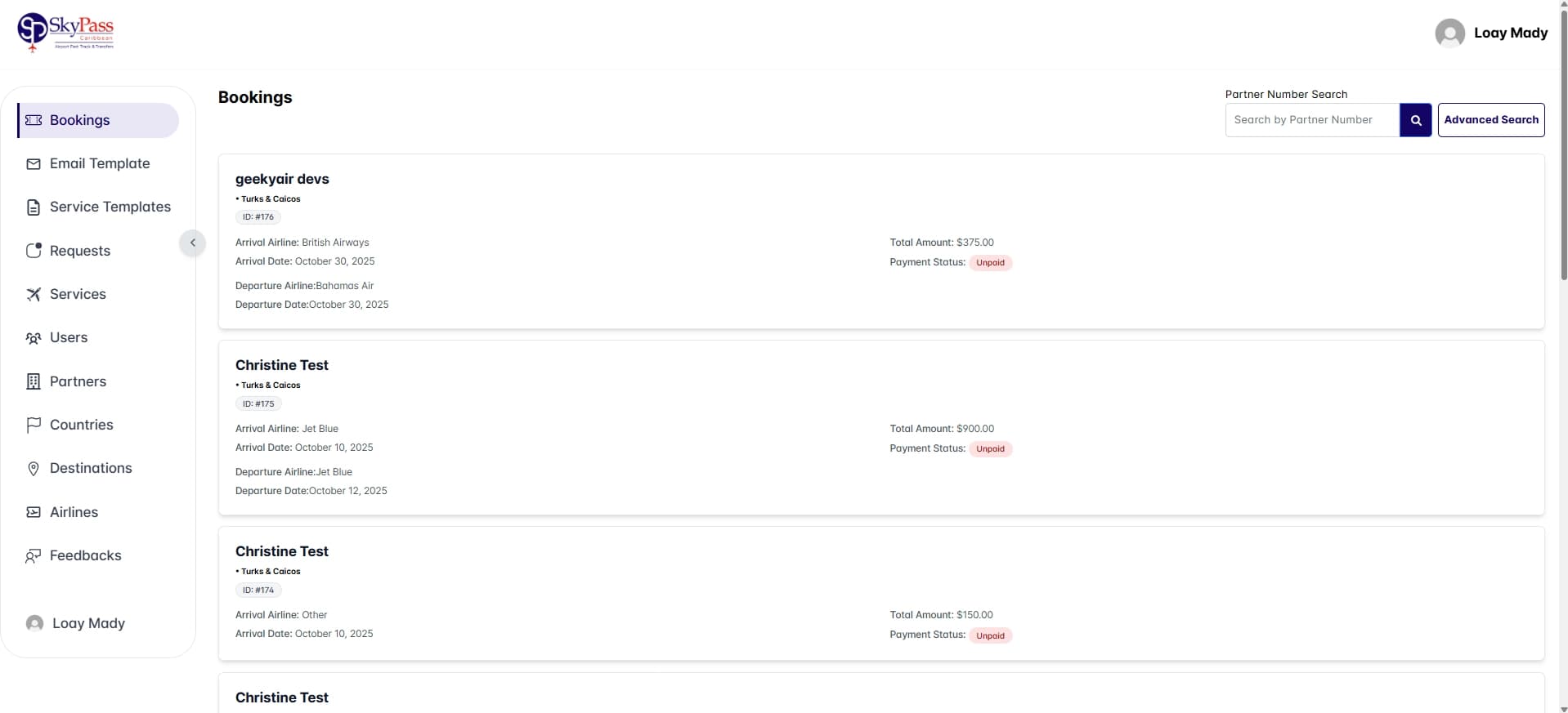 Business Owner Dashboard